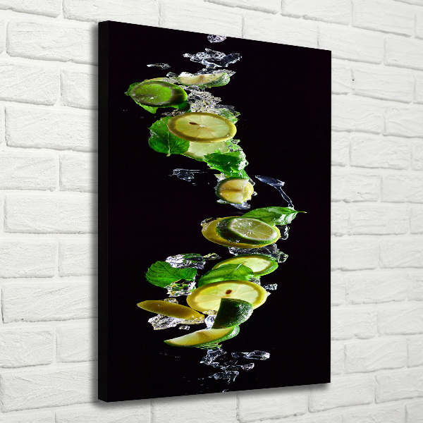 Large canvas wall art Lime and lemons