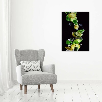 Large canvas wall art Lime and lemons