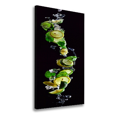 Large canvas wall art Lime and lemons