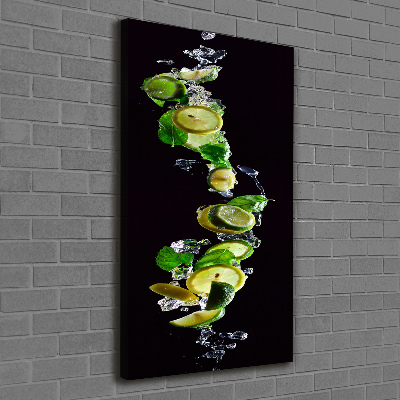 Large canvas wall art Lime and lemons