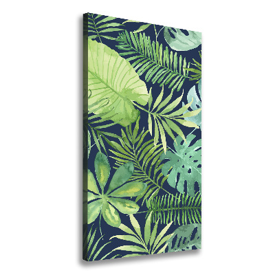 Wall art canvas large Tropical leaves