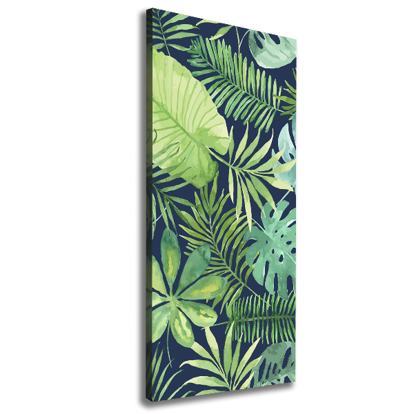 Wall art canvas large Tropical leaves