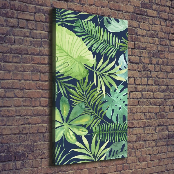 Wall art canvas large Tropical leaves