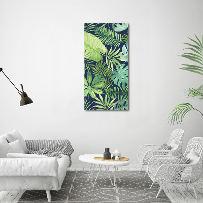 Wall art canvas large Tropical leaves