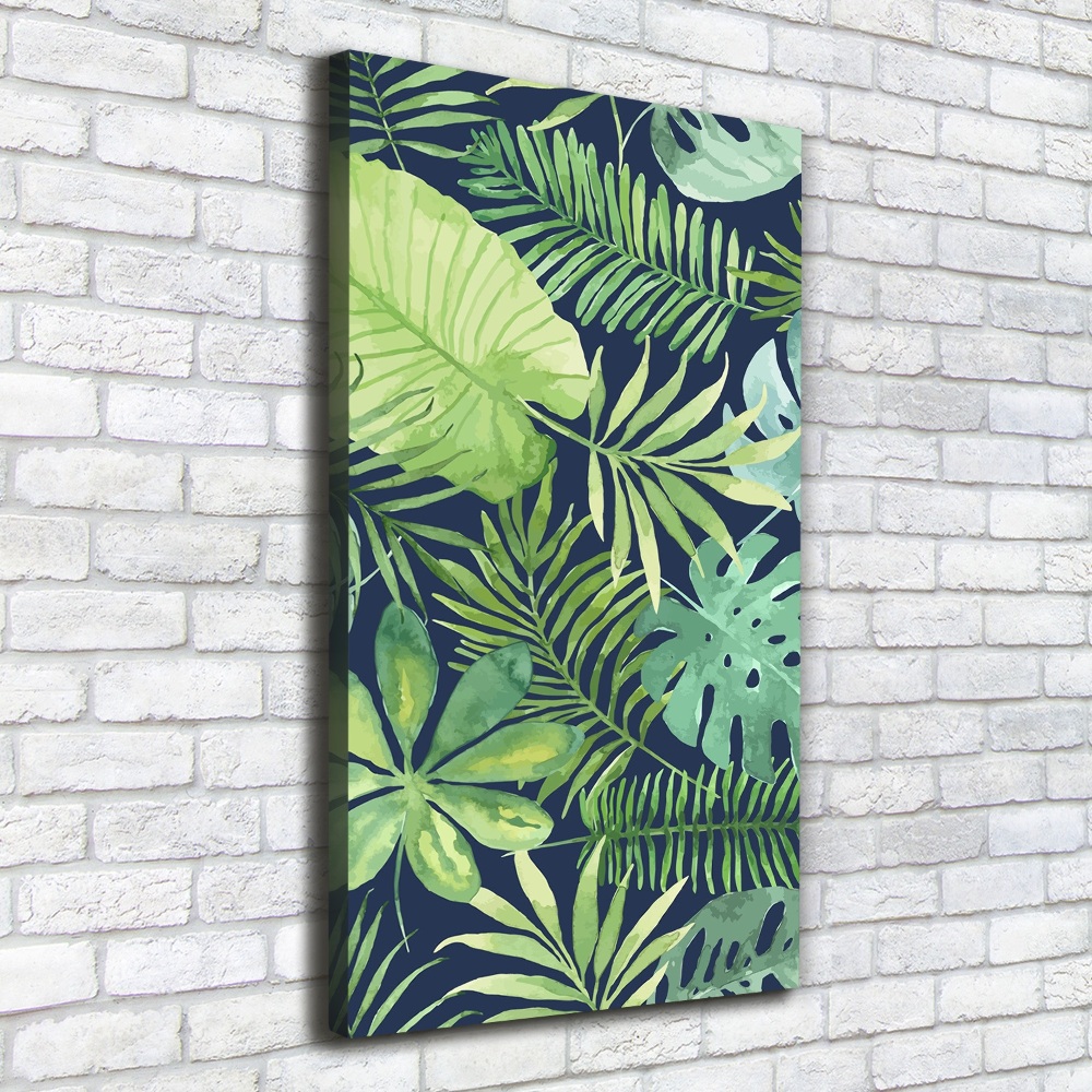 Wall art canvas large Tropical leaves