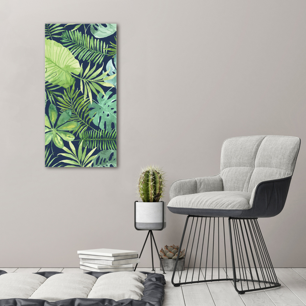 Wall art canvas large Tropical leaves