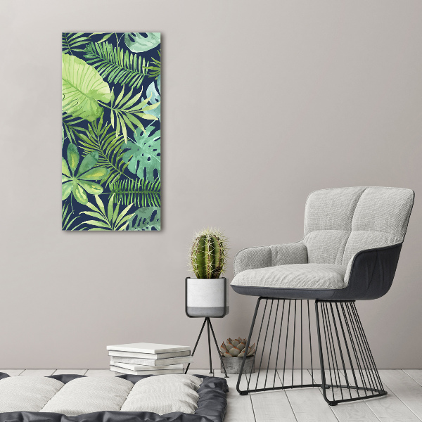 Wall art canvas large Tropical leaves