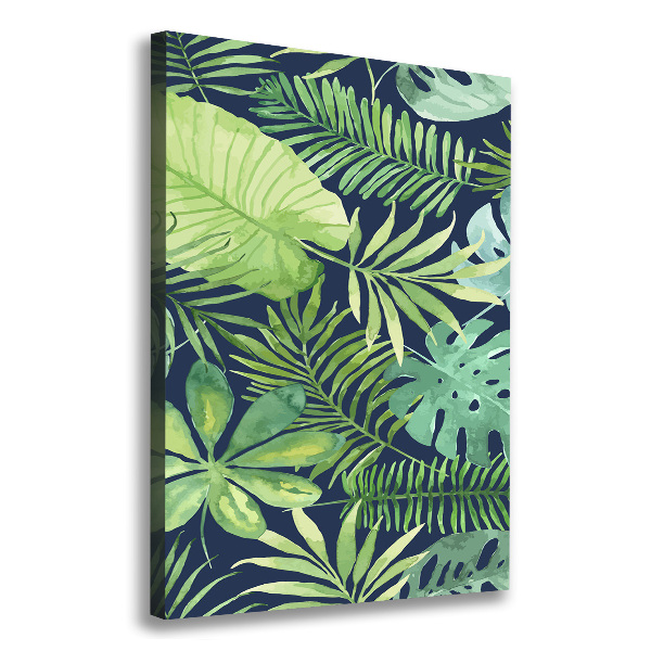 Wall art canvas large Tropical leaves