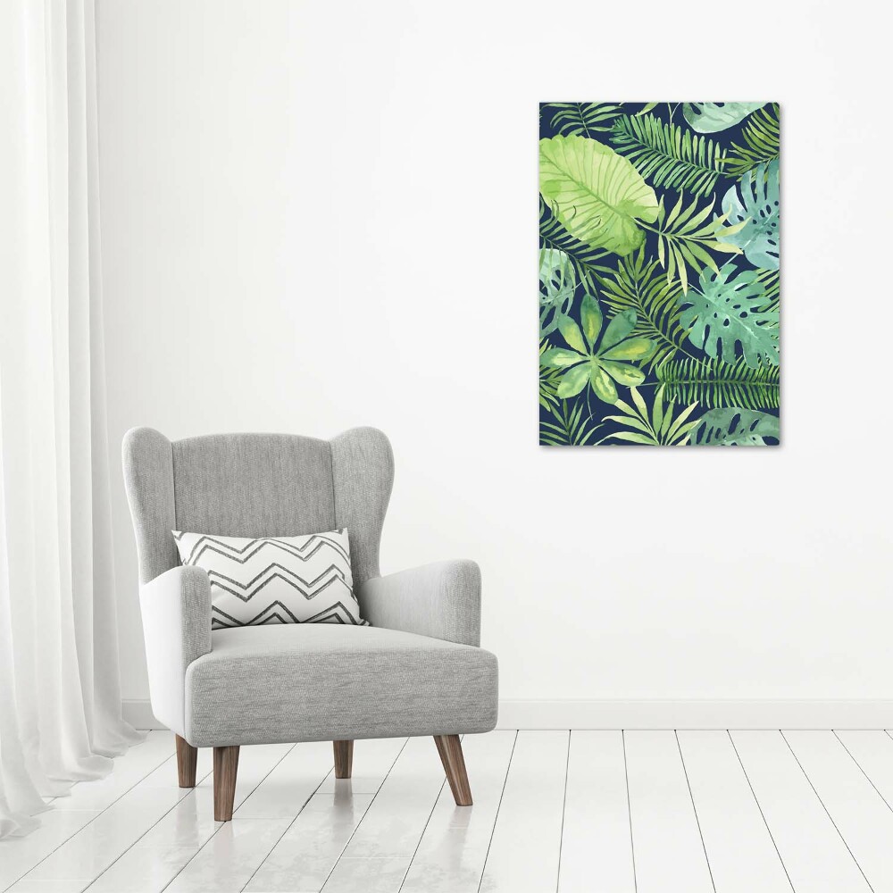 Wall art canvas large Tropical leaves