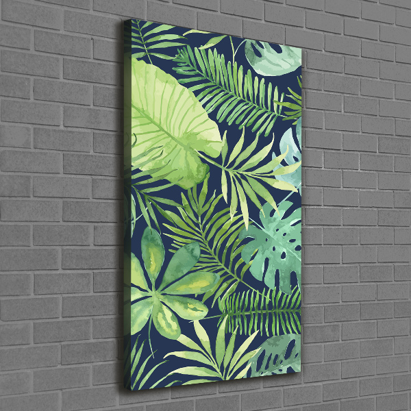 Wall art canvas large Tropical leaves