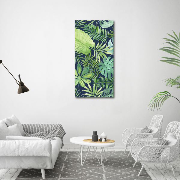 Wall art canvas large Tropical leaves