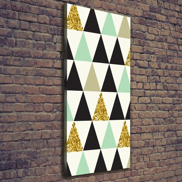 Wall art canvas large Colorful triangles