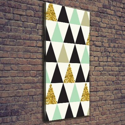 Wall art canvas large Colorful triangles