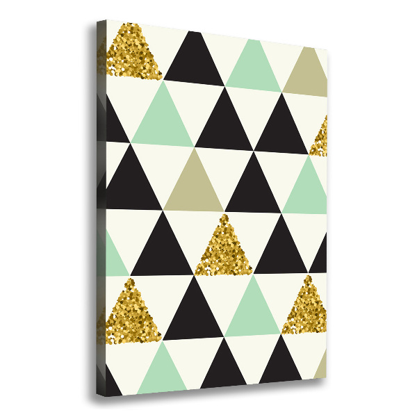 Wall art canvas large Colorful triangles