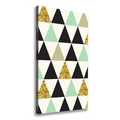 Wall art canvas large Colorful triangles