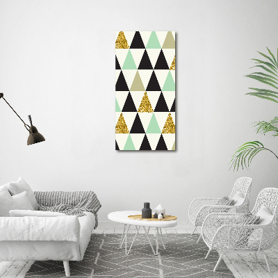 Wall art canvas large Colorful triangles