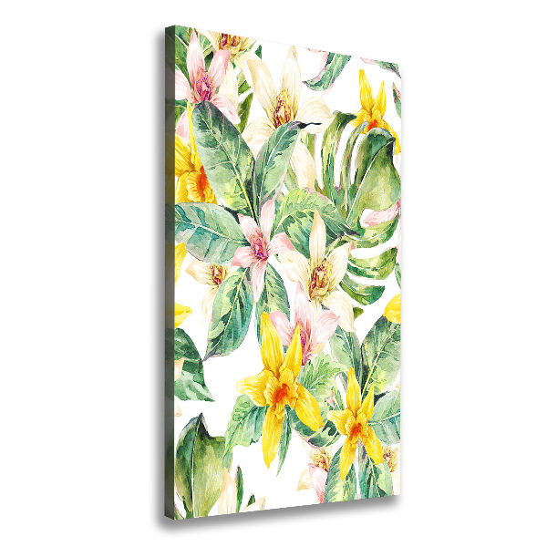 Wall art canvas large Tropical flowers