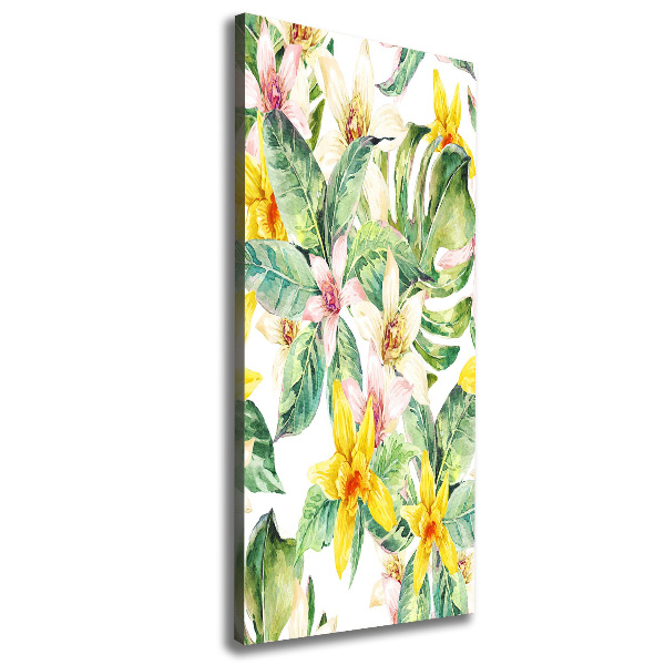 Wall art canvas large Tropical flowers