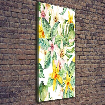 Wall art canvas large Tropical flowers