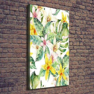 Wall art canvas large Tropical flowers