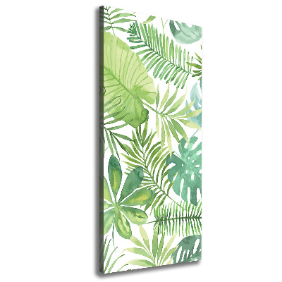 Wall art canvas large Tropical leaves