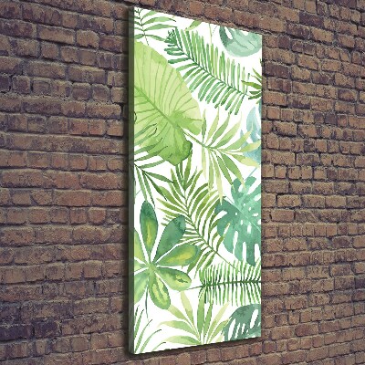 Wall art canvas large Tropical leaves