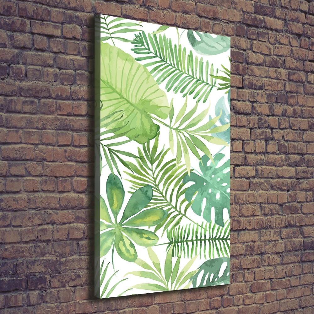 Wall art canvas large Tropical leaves