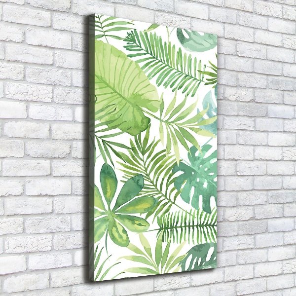 Wall art canvas large Tropical leaves