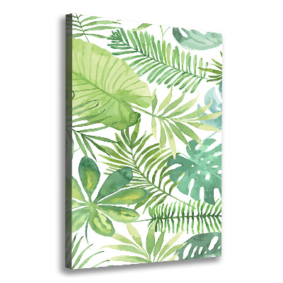 Wall art canvas large Tropical leaves