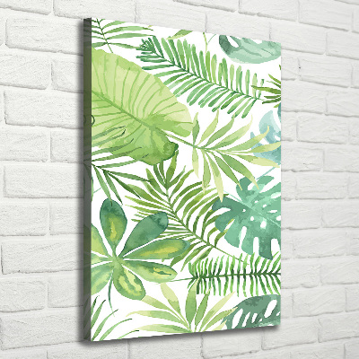 Wall art canvas large Tropical leaves