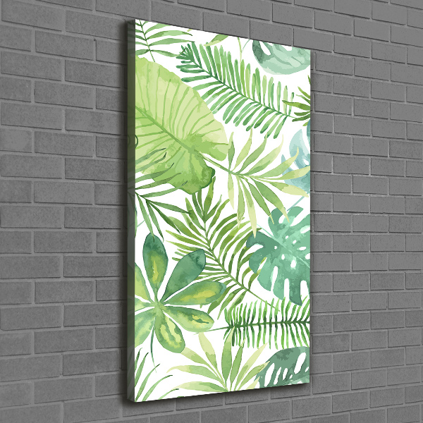 Wall art canvas large Tropical leaves