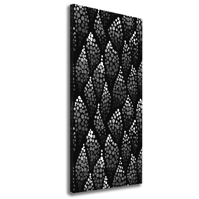 Large canvas wall art Black and white dots