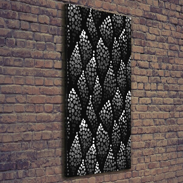 Large canvas wall art Black and white dots