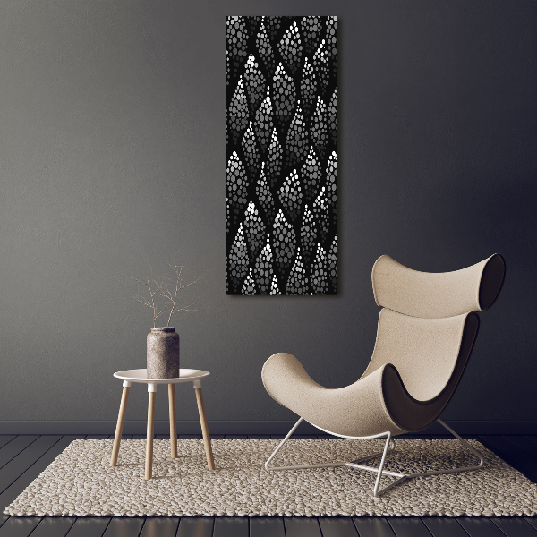 Large canvas wall art Black and white dots