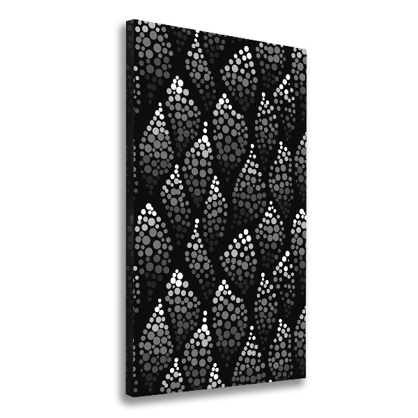 Large canvas wall art Black and white dots