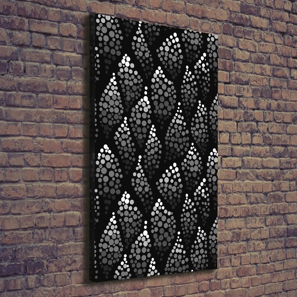 Large canvas wall art Black and white dots