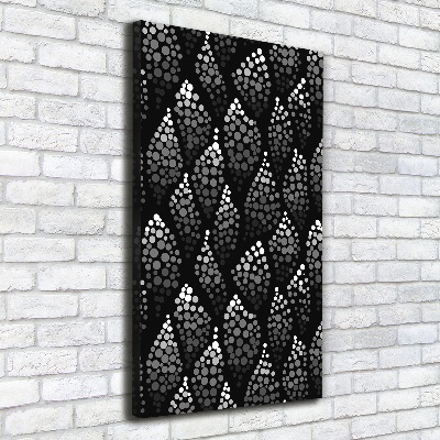 Large canvas wall art Black and white dots