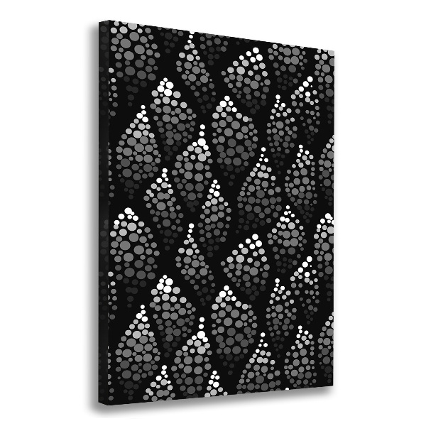 Large canvas wall art Black and white dots