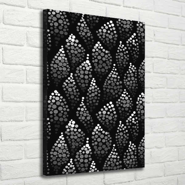 Large canvas wall art Black and white dots