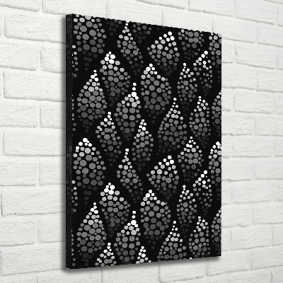 Large canvas wall art Black and white dots