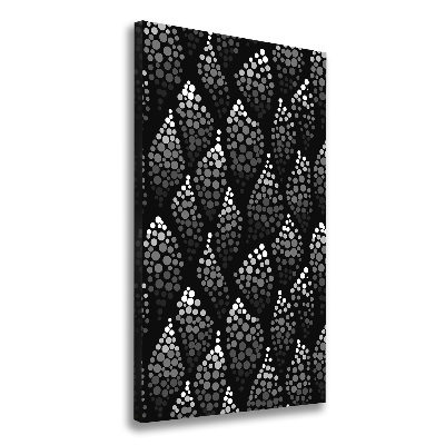 Large canvas wall art Black and white dots