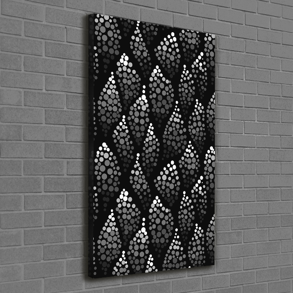 Large canvas wall art Black and white dots