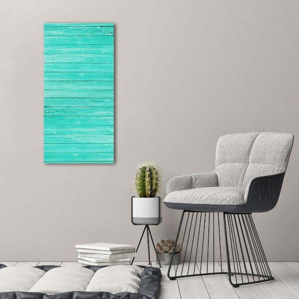 Large canvas wall art Green boards