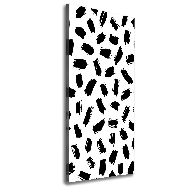 Wall art canvas large Black and white spots