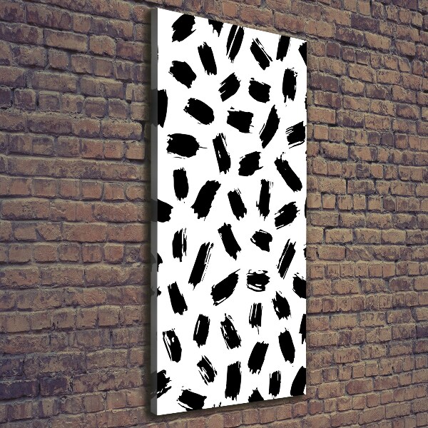 Wall art canvas large Black and white spots