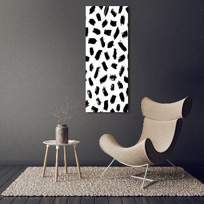 Wall art canvas large Black and white spots