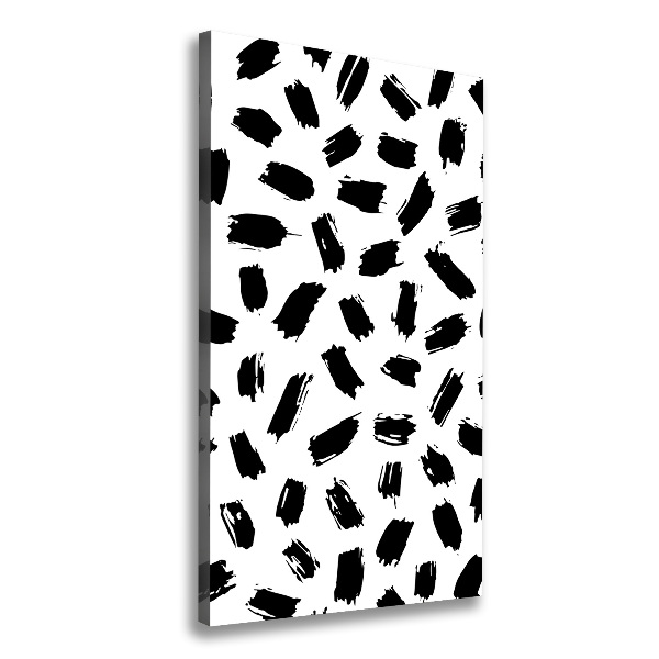 Wall art canvas large Black and white spots