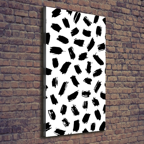 Wall art canvas large Black and white spots