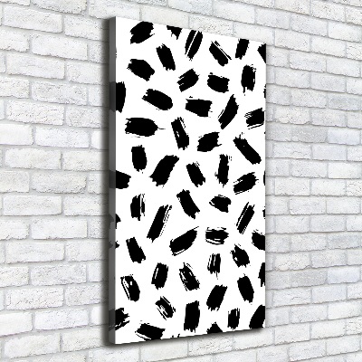 Wall art canvas large Black and white spots