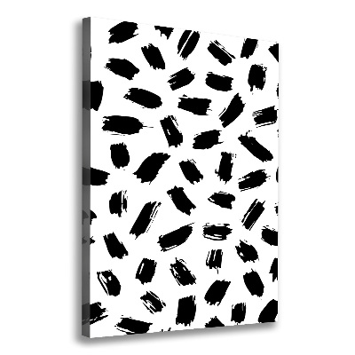 Wall art canvas large Black and white spots